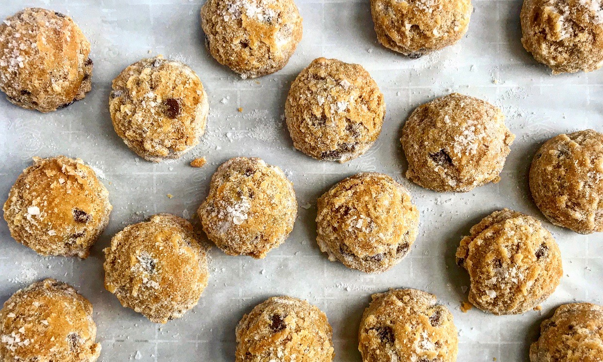 Peanut Butter Chocolate Chip Cookies Before Baking | Jessie Sheehan Bakes