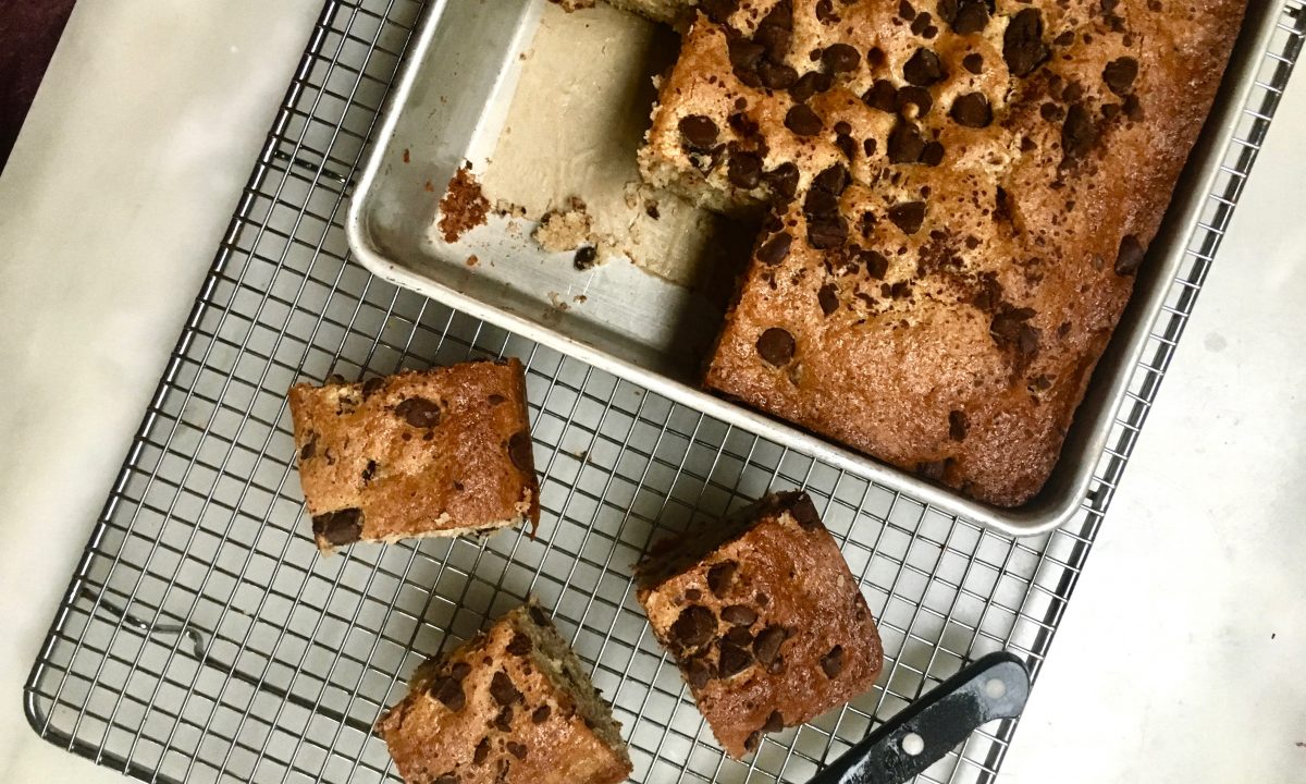 Chocolate Chip Snack Cake | Jessie Sheehan Bakes