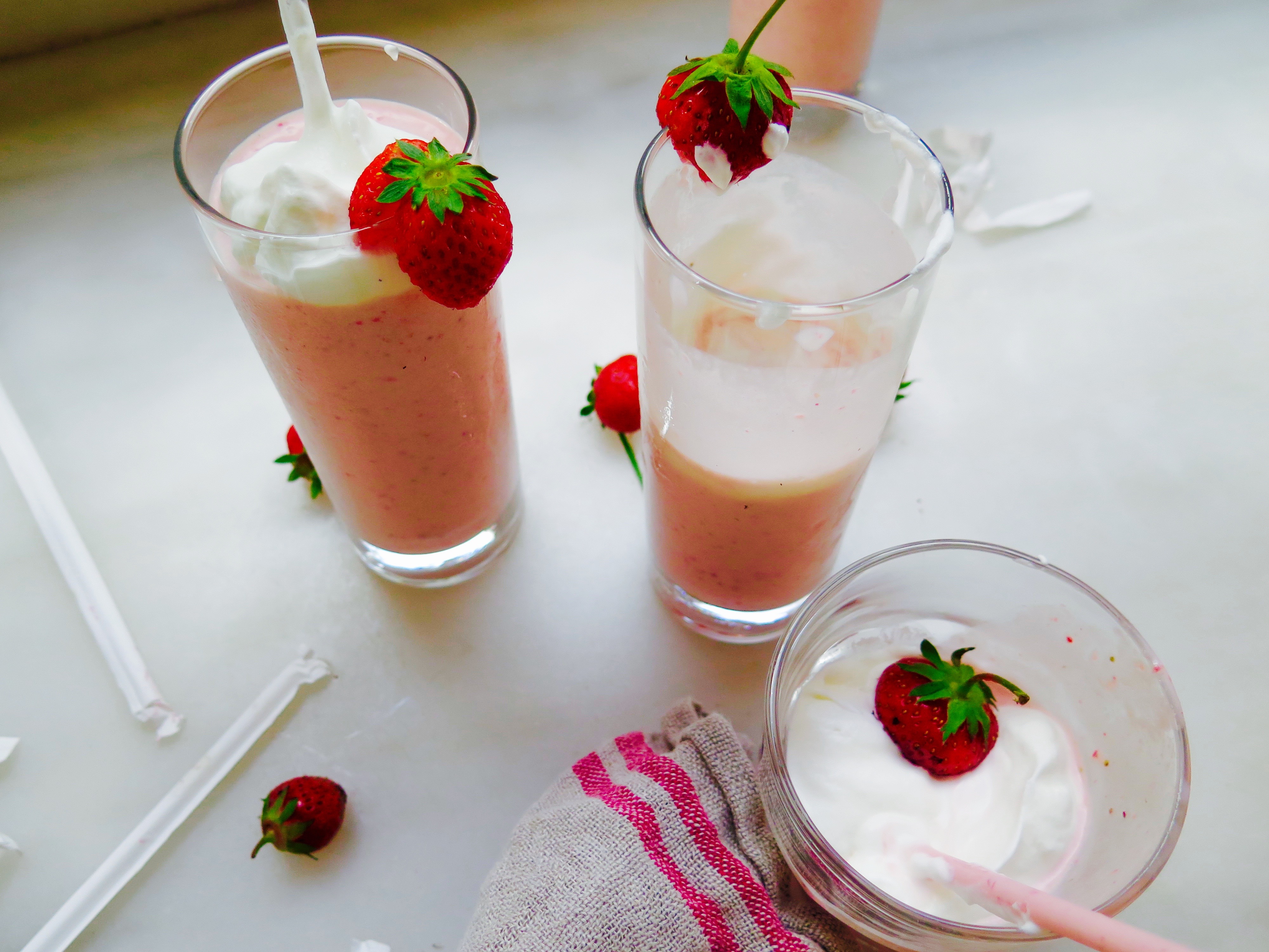 Strawberry Malted Milkshakes Recipe | Jessie Sheehan Bakes
