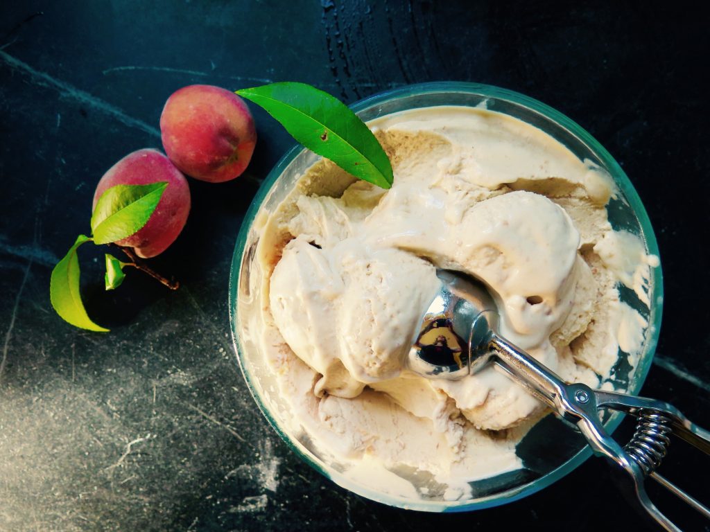 Roasted Peach Ice Cream Recipe | Jessie Sheehan Bakes