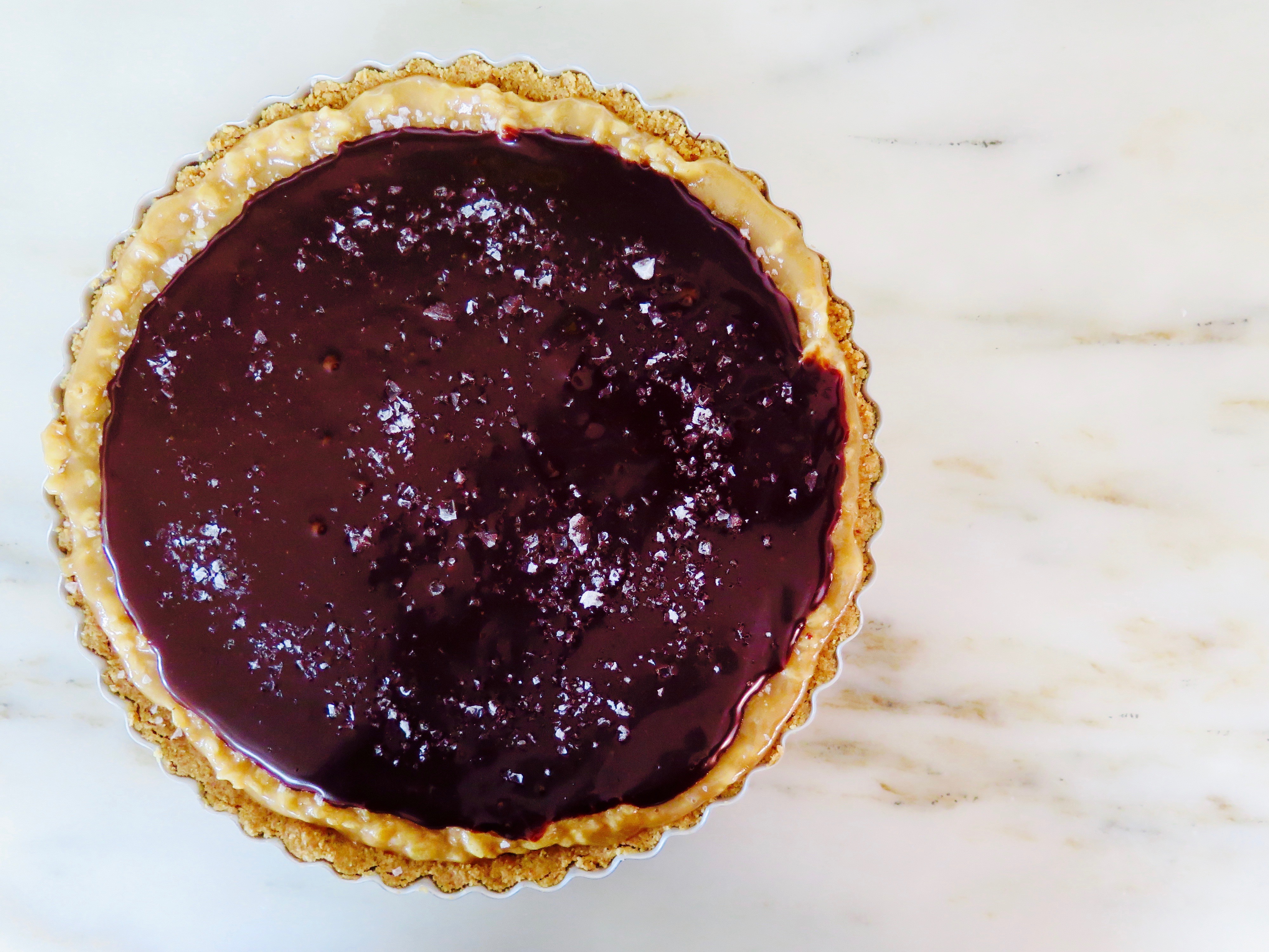 Caramel Chocolate Tart Recipe | Jessie Sheehan Bakes