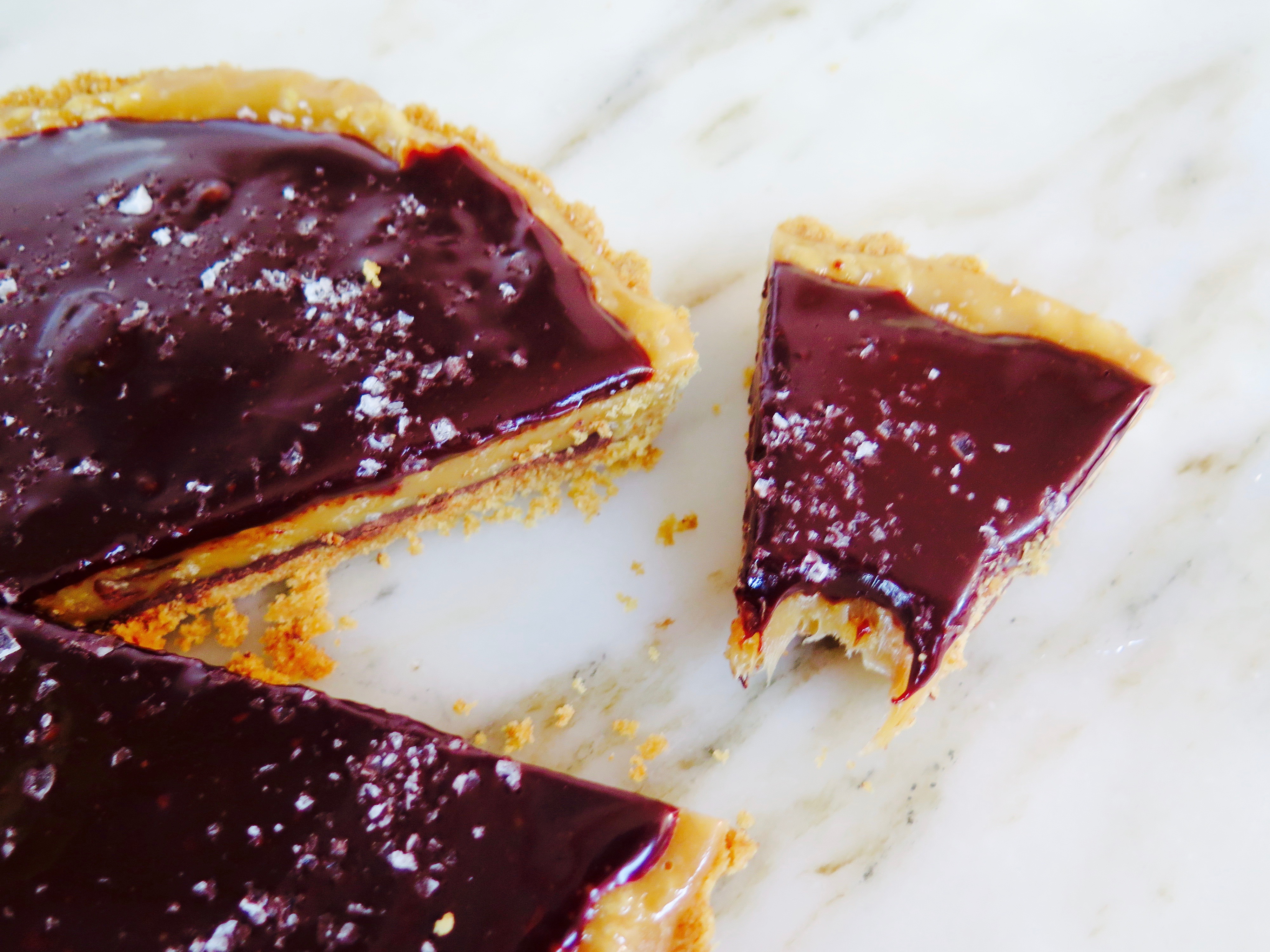 Caramel Chocolate Tart Recipe | Jessie Sheehan Bakes