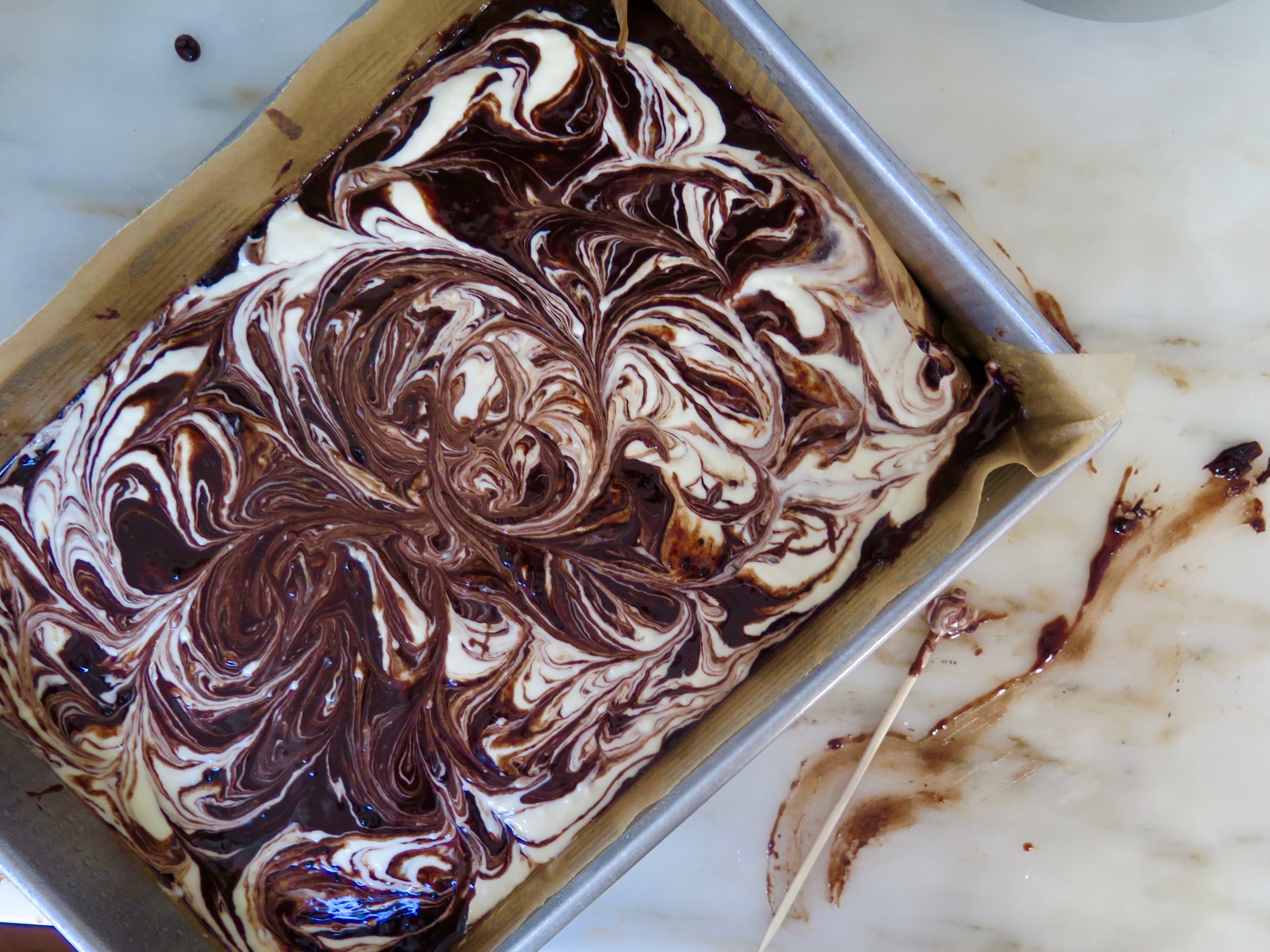 and the brownies they are swirled Viennese Brownies Recipe | Jessie Sheehan Bakes