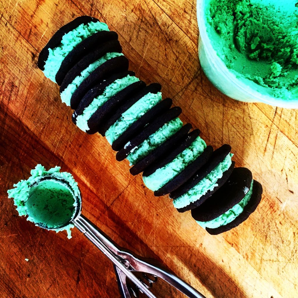 Grasshopper Sandwich Cookies | Jessie Sheehan Bakes