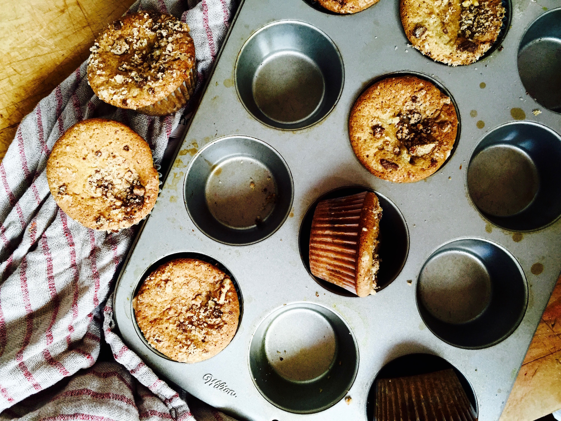 Vanilla Bean Heath Bar Coffee Cake Muffins Recipe | Jessie Sheehan Bakes