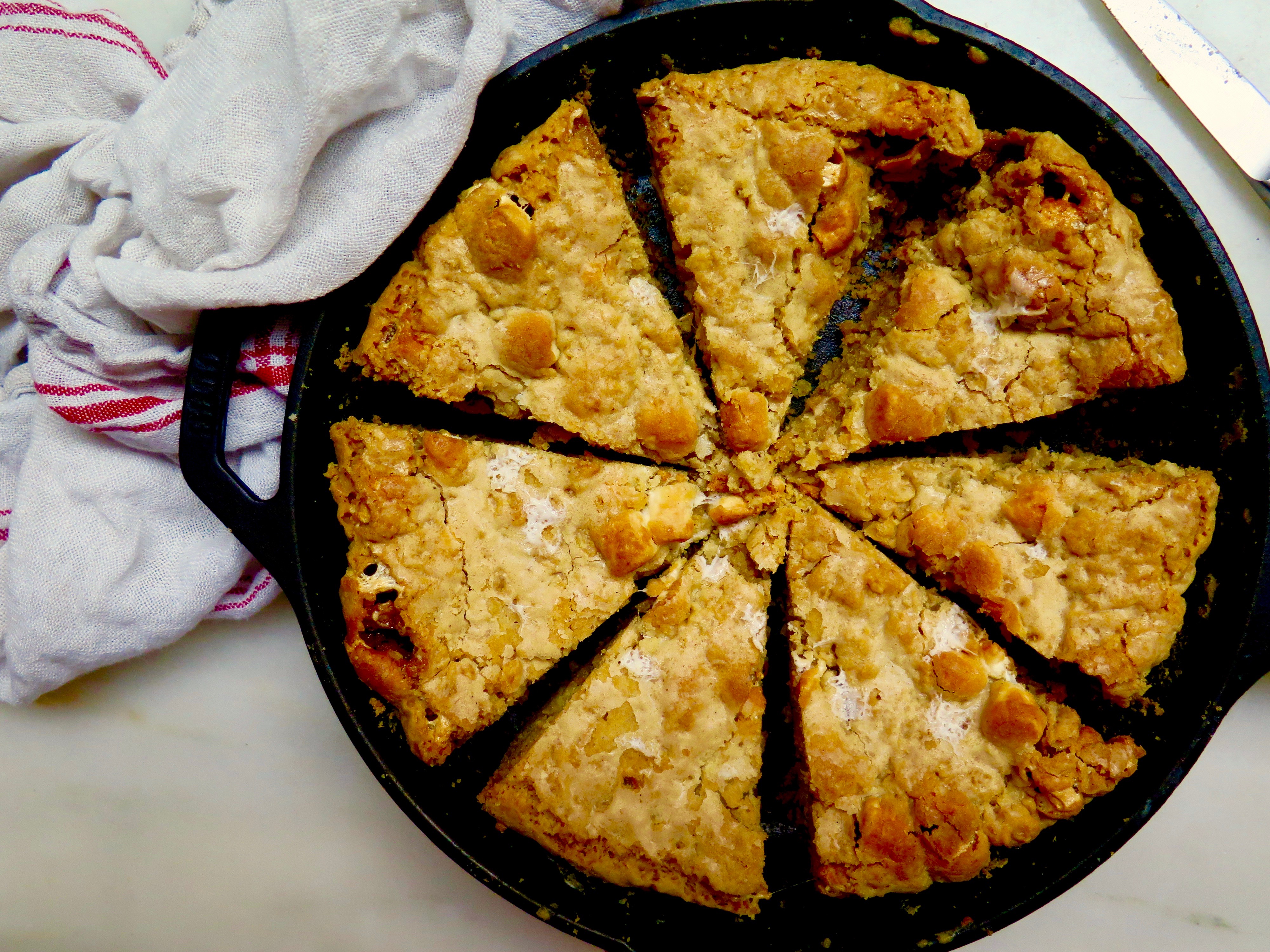 Brown Butter Rice Krispie Treat Skillet Cookie | Jessie Sheehan Bakes