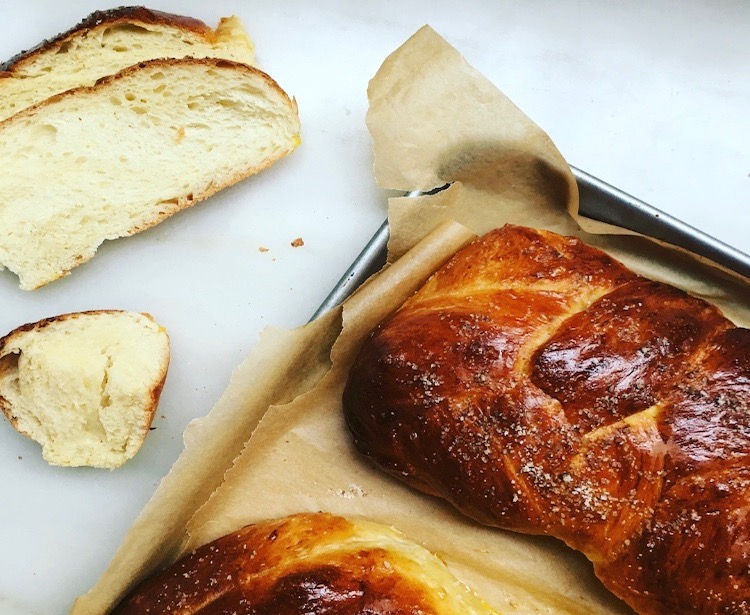 Challah Bread with Salted Butter | Jessie Sheehan Bakes
