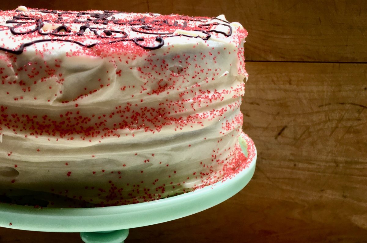 Red Velvet Cake with Cream Cheese Frosting Recipe | Jessie Sheehan Bakes