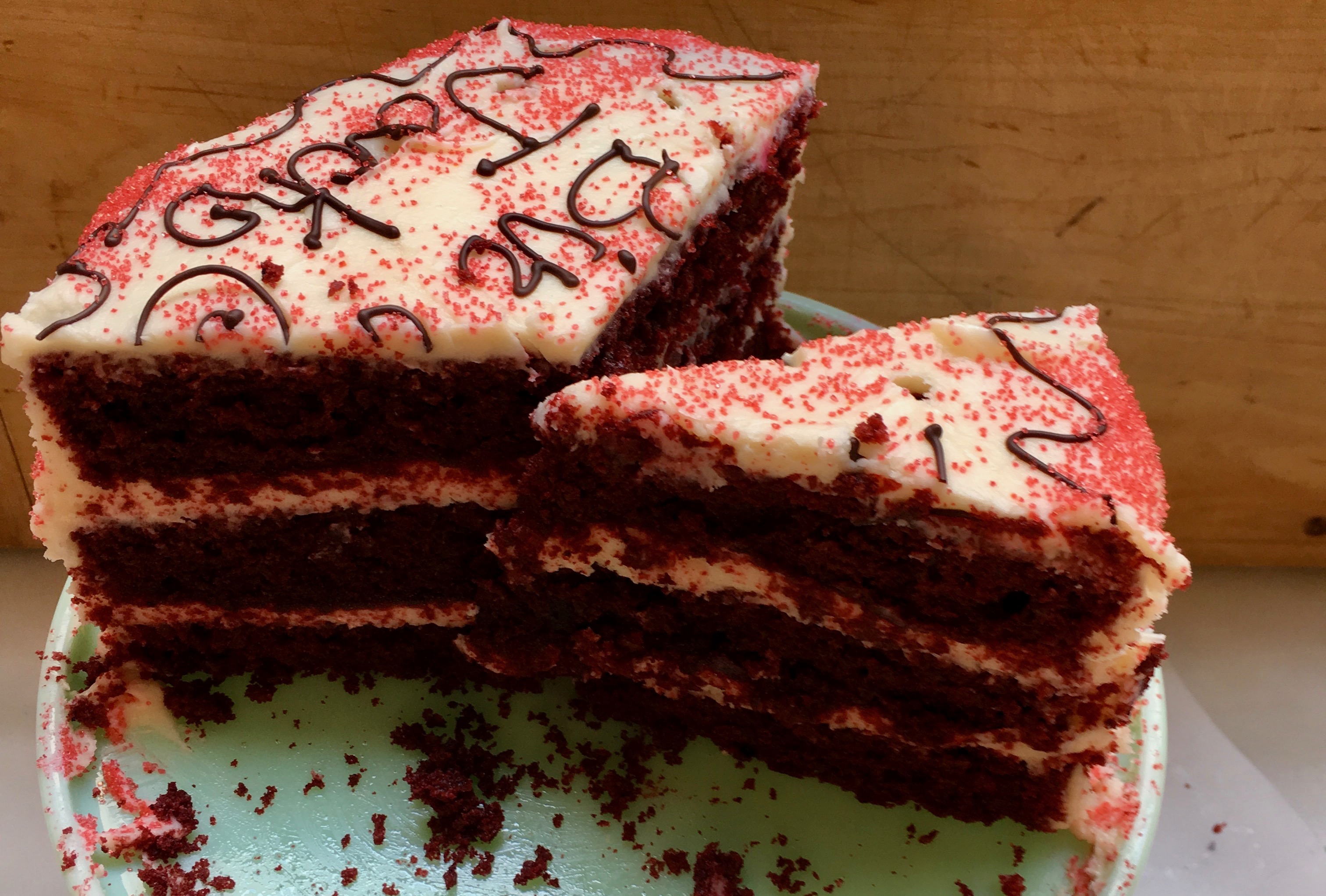 Red Velvet Cake with Cream Cheese Frosting Recipe | Jessie Sheehan Bakes