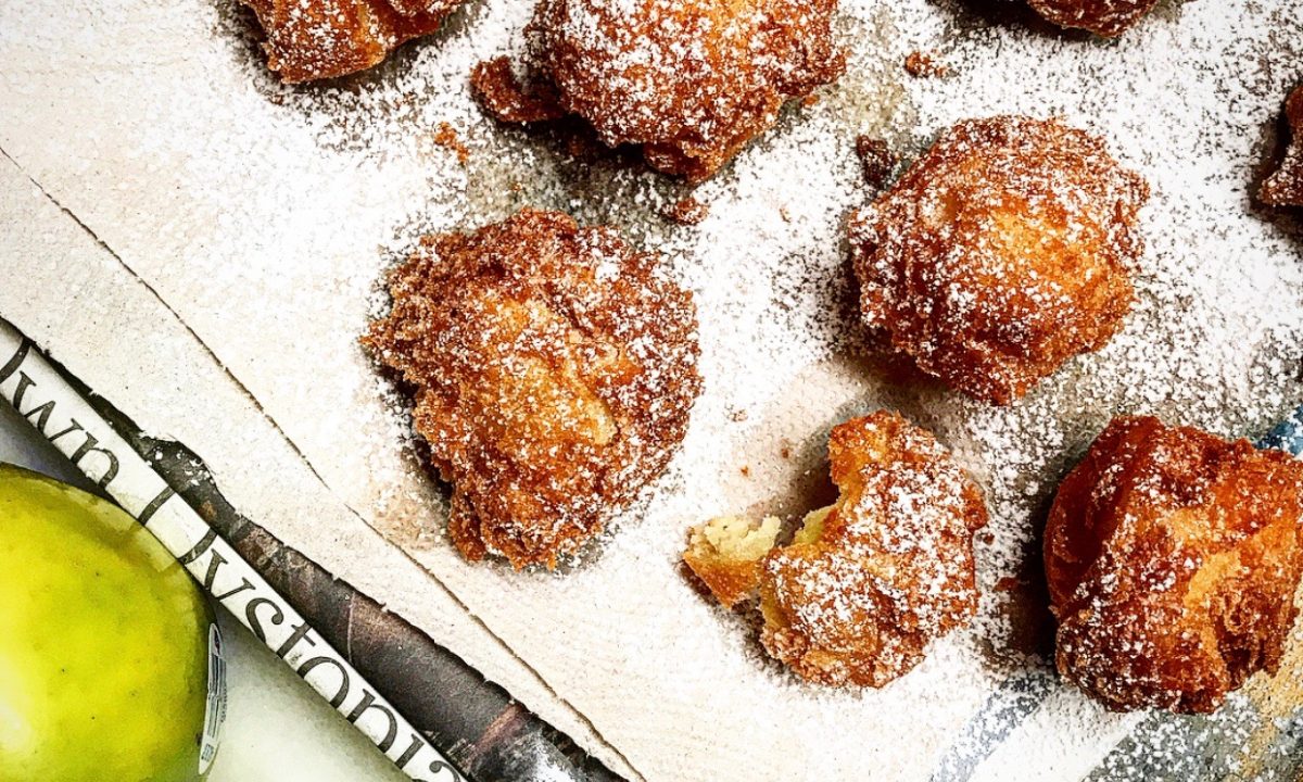 Apple Fritters Dusted with Powdered Sugar | Jessie Sheehan Bakes