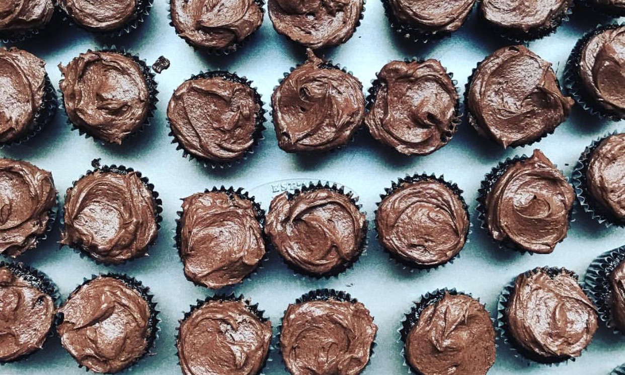 Mini Chocolate Bourbon Cupcakes with Chocolate Bourbon Buttercream | Jessie Sheehan Bakes
