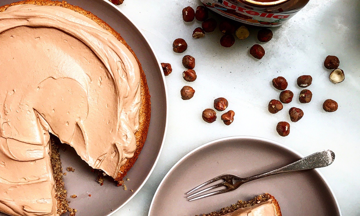 Flourless Hazelnut Cake with Nutella Whipped Cream | Jessie Sheehan Bakes