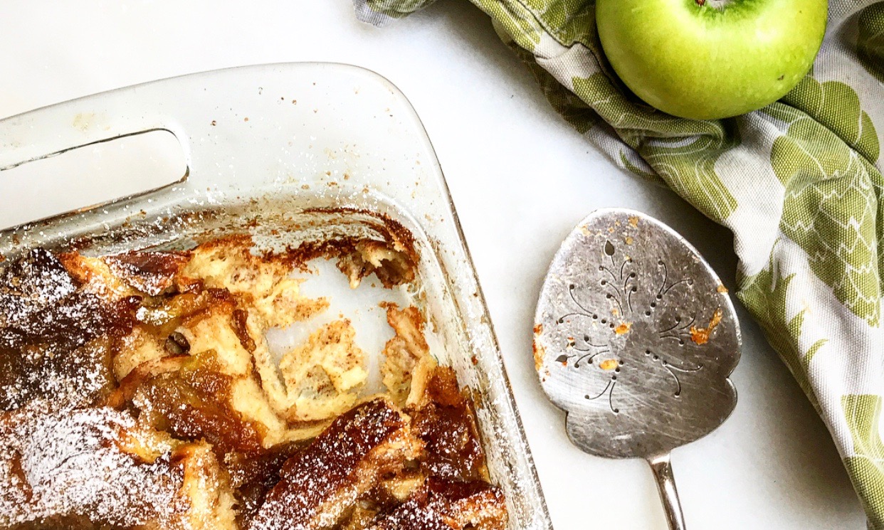 Overnight Baked French Toast with Apple Compote | Jessie Sheehan Bakes