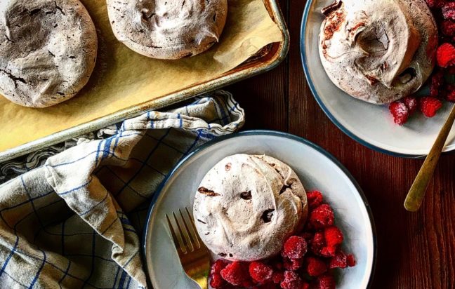 Mini Chocolate Pavlovas Recipe | Jessie Sheehan Bakes