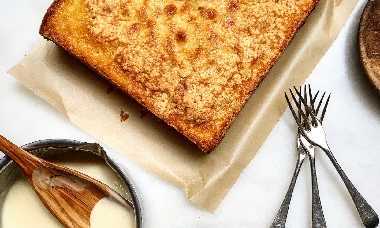 Cottage Pudding (aka Cake) with Vanilla Sauce from The Vintage Baker | Jessie Sheehan Bakes