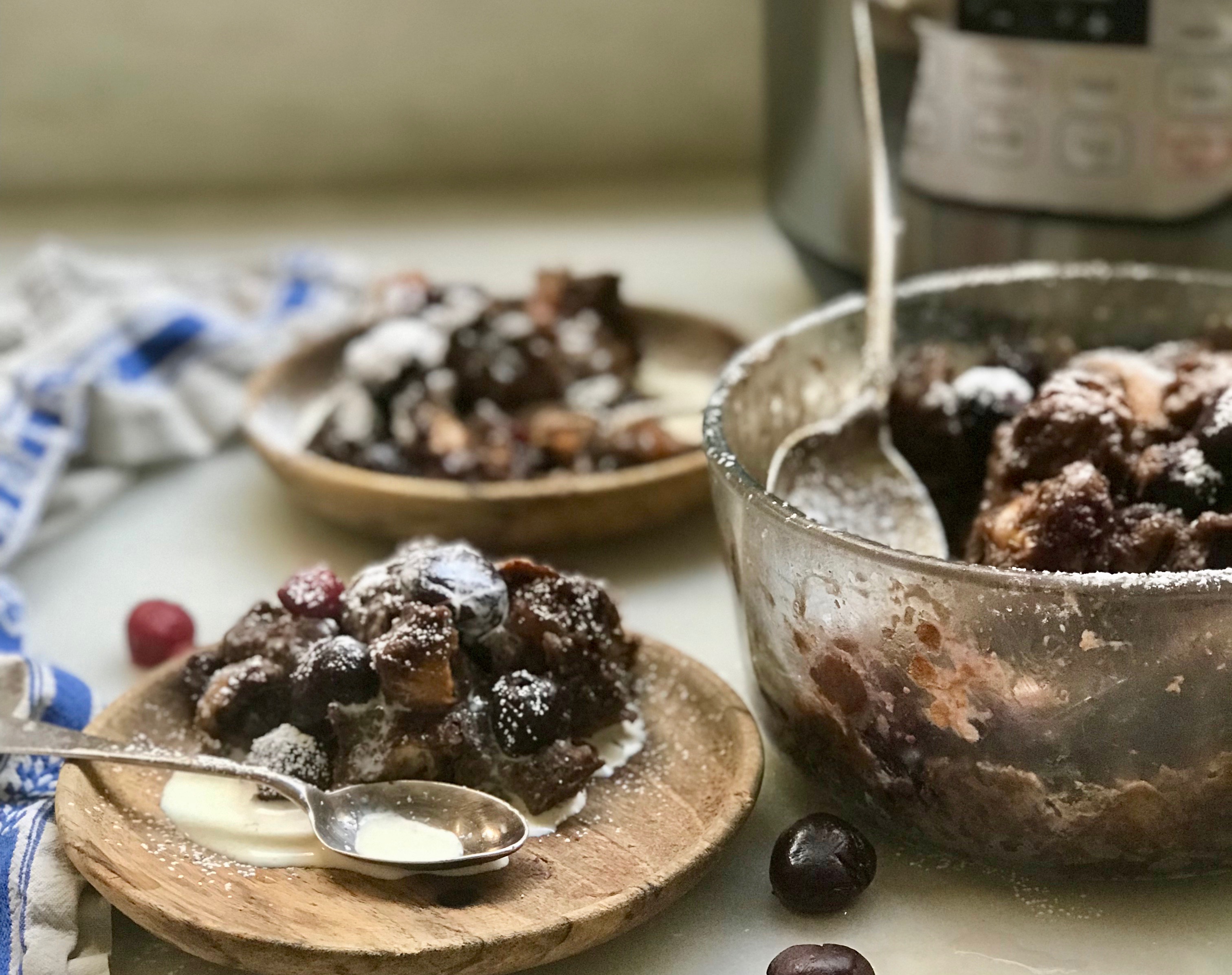 Instant Pot Black Forest Bread Pudding | Jessie Sheehan Bakes