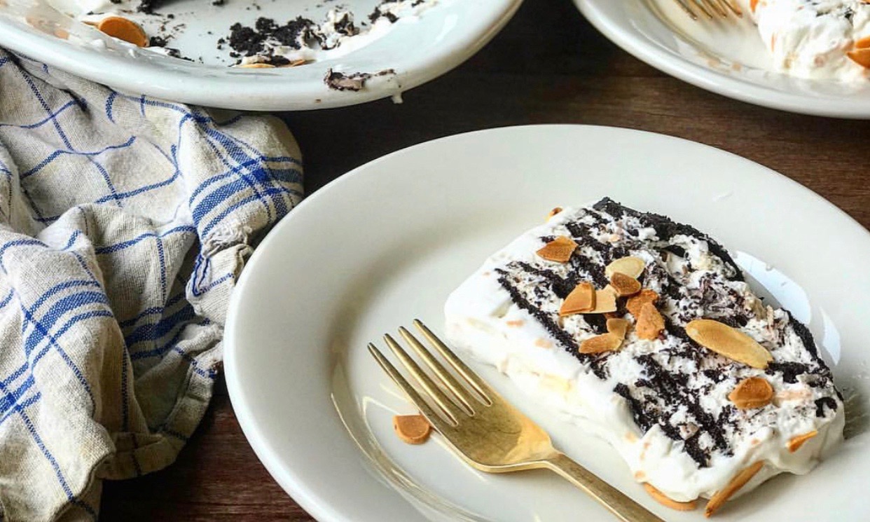 Coconut Chocolate Icebox Cake with Toasted Almonds from The Vintage Baker | Jessie Sheehan Bakes
