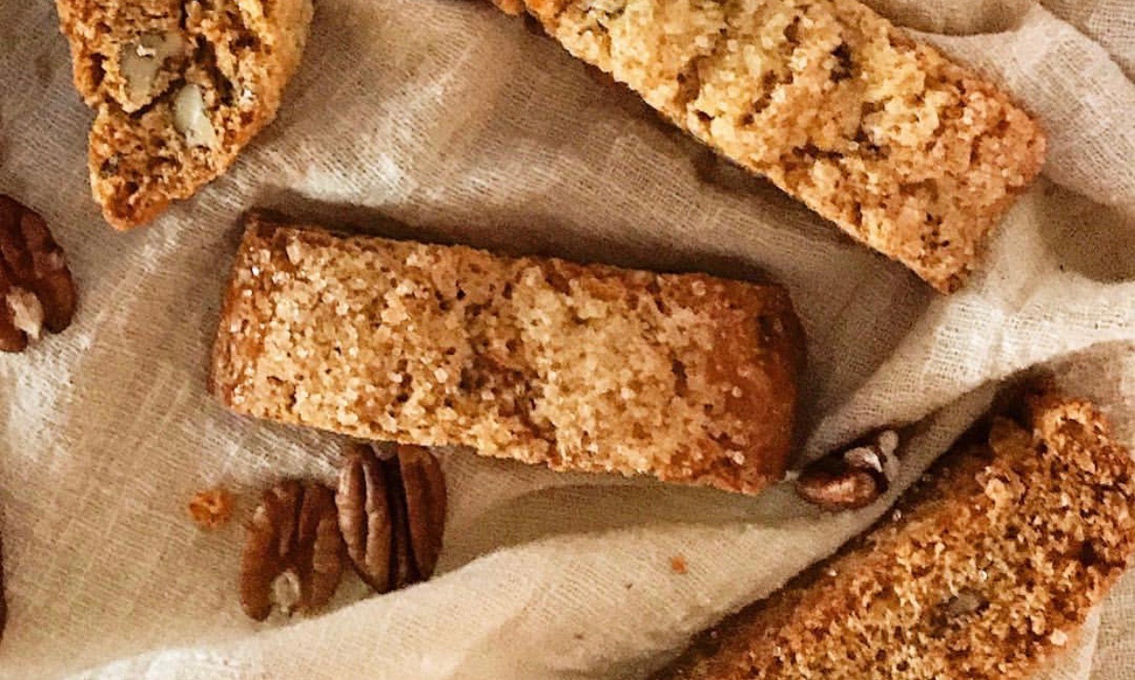 Maple Pecan Biscotti Recipe | Jessie Sheehan Bakes