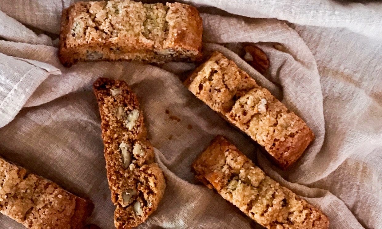 Maple Pecan Biscotti Recipe | Jessie Sheehan Bakes