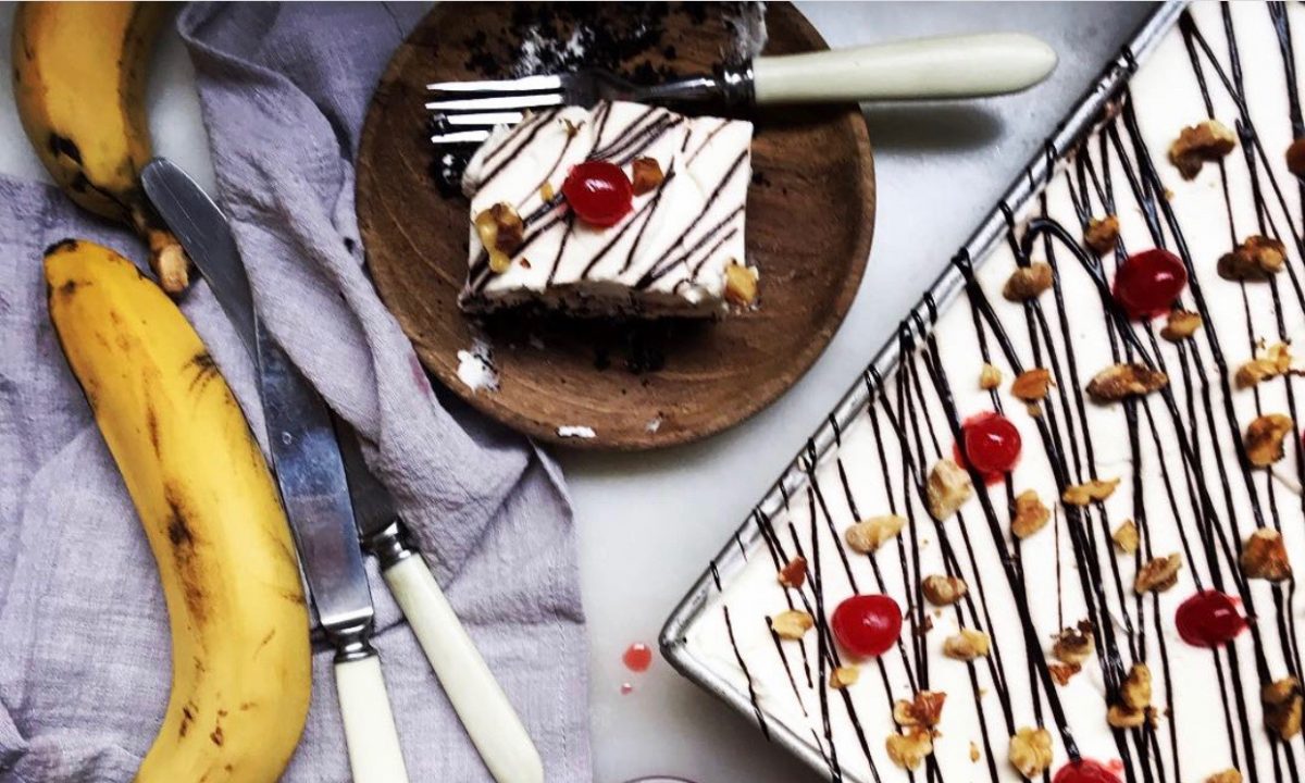No-Bake Banana Split Cake | Jessie Sheehan Bakes