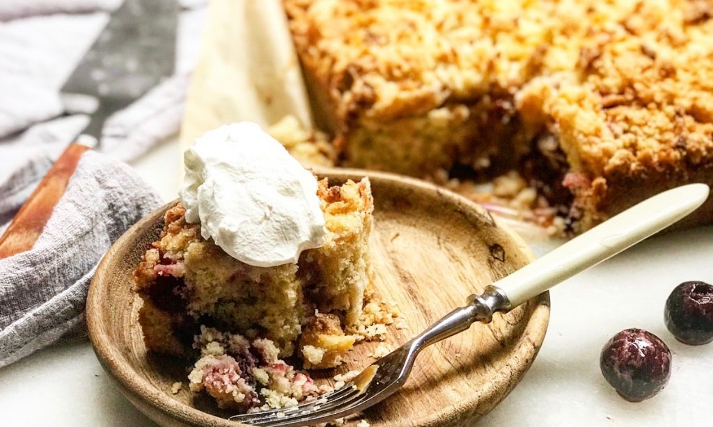 Cherry Almond Snacking Cake | Jessie Sheehan Bakes