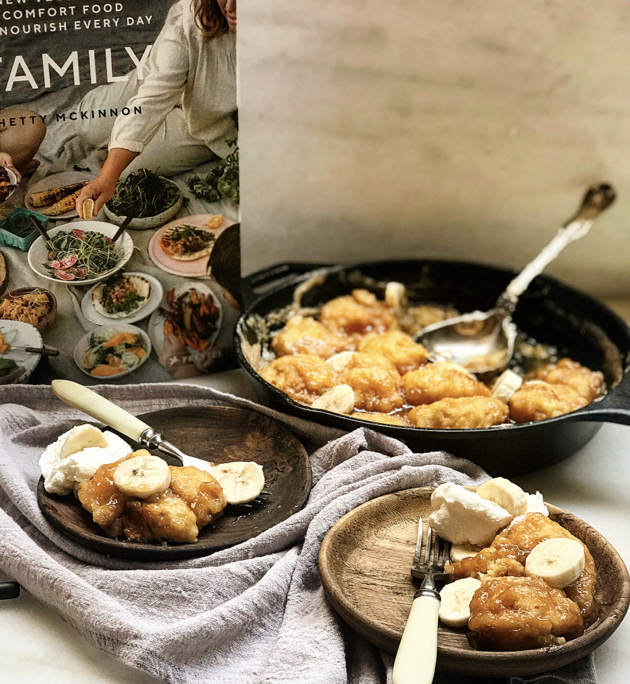 Banana Golden Syrup Dumplings in a Cast Iron Skillet | Jessie Sheehan Bakes