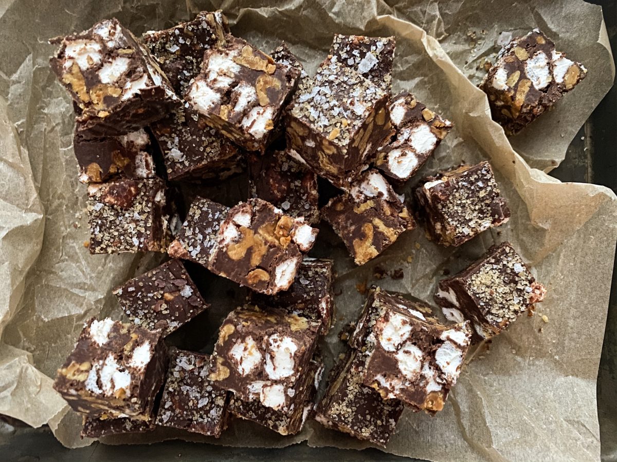 Chocolate Marshmallow Walnut Fudge Recipe | Jessie Sheehan Bakes