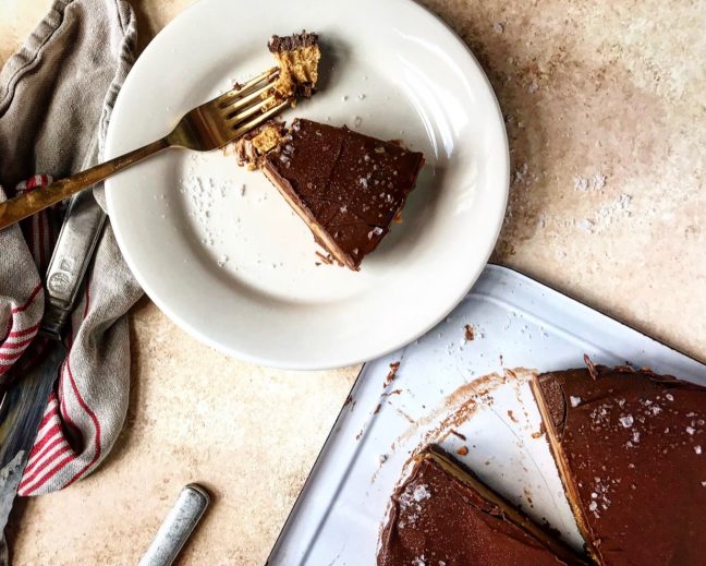 Slice of Giant Milk Chocolate Peanut Butter Cup | Jessie Sheehan Bakes