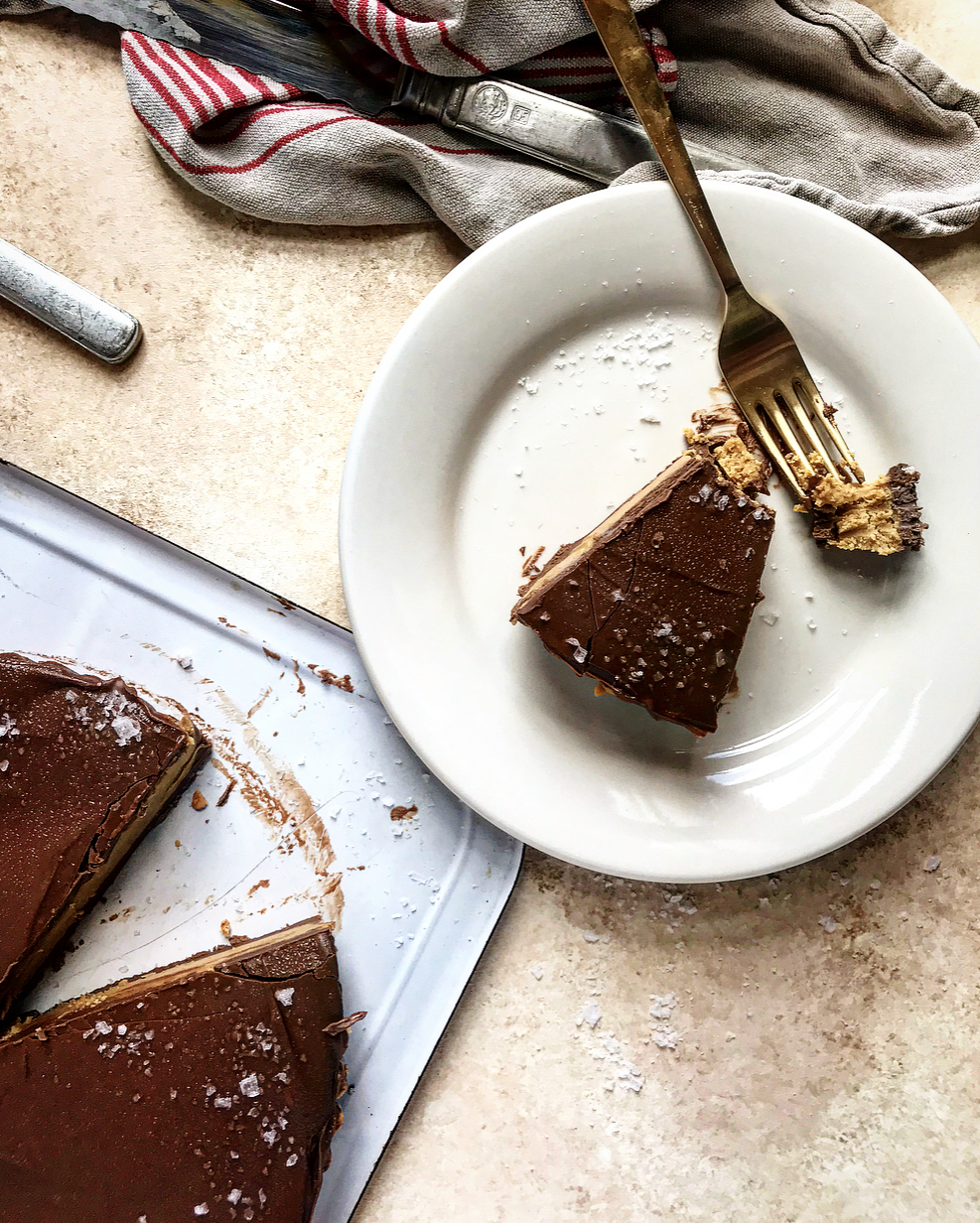 Slice of Giant Milk Chocolate Peanut Butter Cup | Jessie Sheehan Bakes