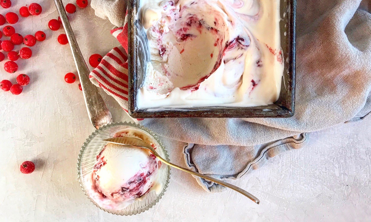 No-Churn Red Currant Ice Cream Recipe | Jessie Sheehan Bakes