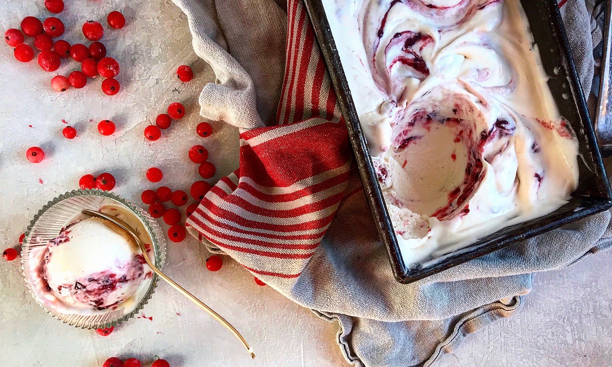 No-Churn Red Currant Ice Cream Recipe | Jessie Sheehan Bakes