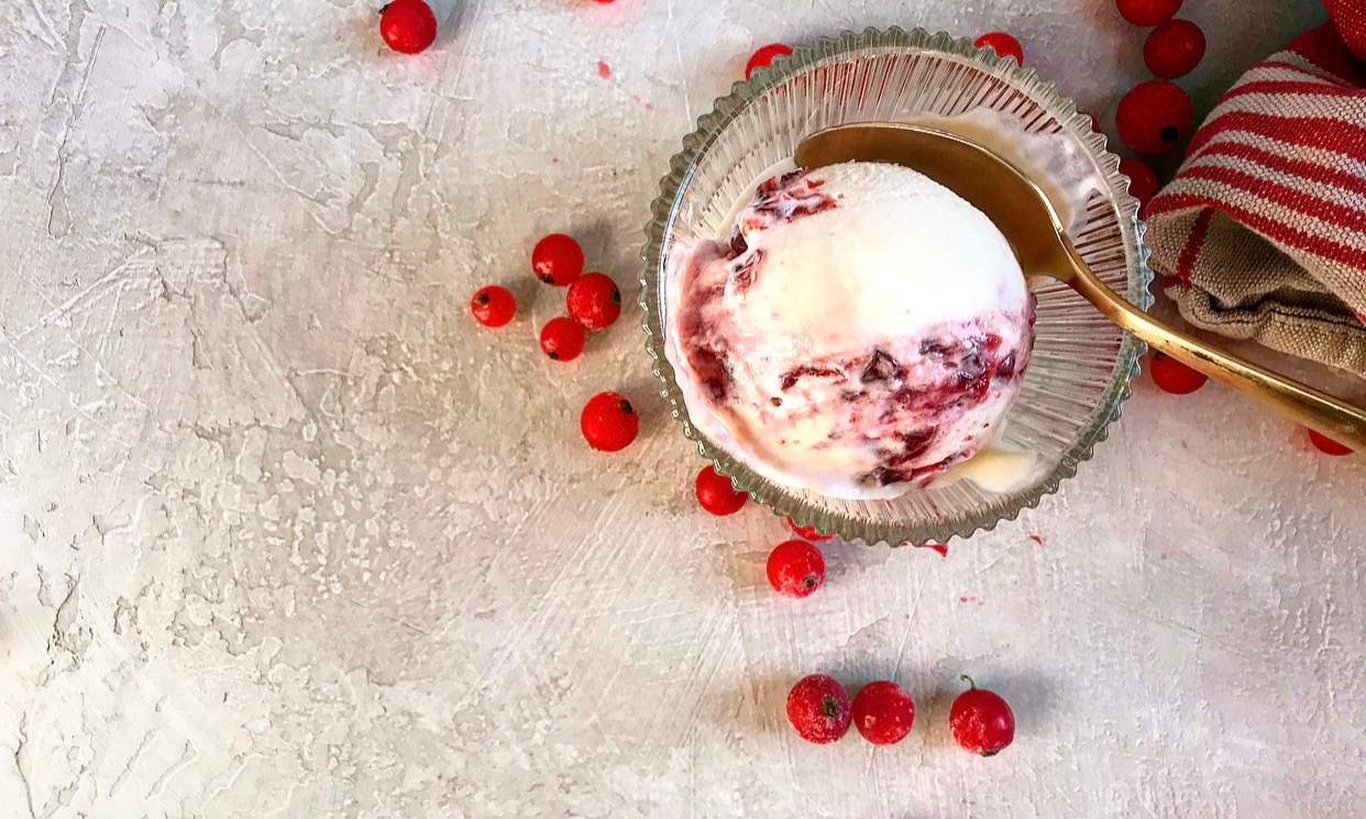 No-Churn Red Currant Ice Cream Recipe | Jessie Sheehan Bakes