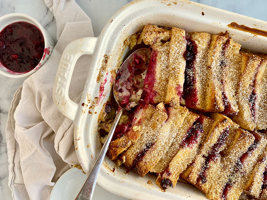 Cream Cheese and Jam Stuffed French Toast | Jessie Sheehan Bakes