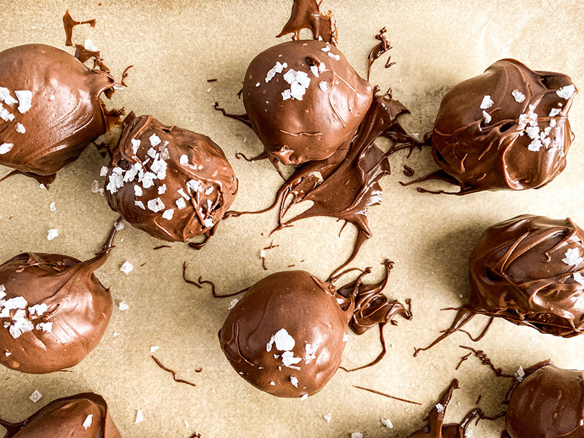 Peanut Butter Chocolate Rice Krispy Truffles | Jessie Sheehan Bakes