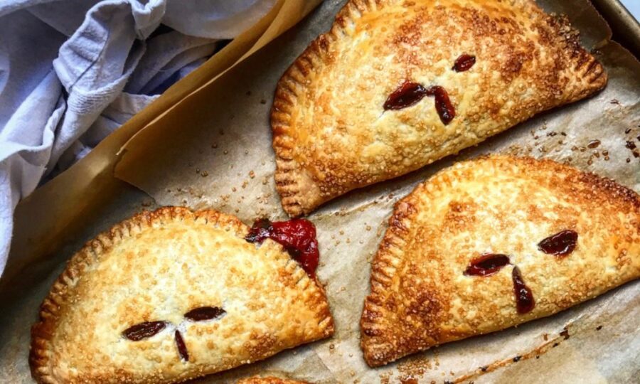 Strawberry Basil Turnovers Recipe | Jessie Sheehan Bakes