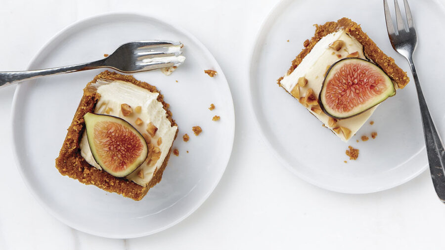 Deep-Dish Mascarpone Fig Pie with Ginger-Hazelnut Crust