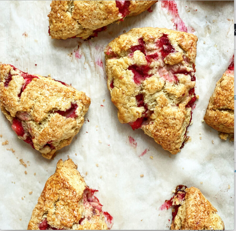 Strawberry Olive Oil Scones Recipe | Jessie Sheehan Bakes